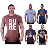 Kit 5 Camisetas Longline Masculina MXD Conceito Surf Prancha EG Opção 03 