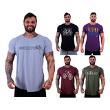 Kit 5 Camisetas Longline Mxd Conceito Mtb Motorbike Ar Livre