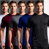 Kit 5 Camisetas Masculina Básicas Dry Fit Lisa Tradicional