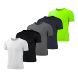 Kit 5 Camisetas Masculina Dry Fit Lisa Tradicional Básica