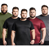 Kit 5 Camisetas Masculina Plus Size Dry Fit Academia Esporte