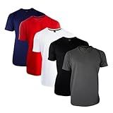 Kit 5 Camisetas Masculinas Basica Gola Redonda Algodão M