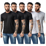 Kit 5 Camisetas Masculinas Lisas Premium Algodão Fio 30 1