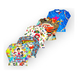 Kit 5 Camisetas Personagem