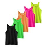 Kit 5 Camisetas Regatas Masculina Lisa Básica Academia Dry