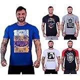 Kit 5 Camisetas Tradicional Masculina Clássica MXD Conceito Básica Camisas Estampas Algodão GG Opção 19