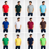 Kit 5 Camisetas Uniforme Pv Malha Fria Coloridas Atacado