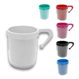 Kit 5 Caneca Porta Foto Acrílico 380 Ml Para Personalizar