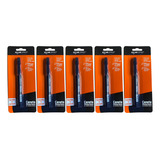 Kit 5 Caneta Detectora De Cédulas Notas Falsas Jocar Office Cor Preto