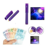 Kit 5 Canetas Luz Uv Detecta Identifica Dinheiro Falsificado