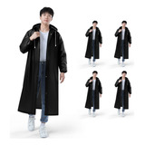 Kit 5 Capa De Chuva Reutilizável Unissex Com Capuz