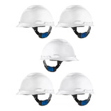 Kit 5 Capacete Segurança 3m H700 Epi Ajuste Fácil Branco