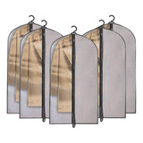 Kit 5 Capas De Terno Vestido Roupa C Ziper Reforçado Viagem