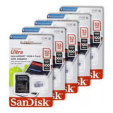 Kit 5 Cartão De Memória Sandisk Ultra 32gb Sdsquns 32g gn3ma