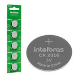 Kit 5 Cartela Bateria Litio 3v Cr2016 Intelbras -blister C/5