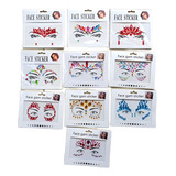 Kit 5 Cartelas Adesivo Strass Maquiagem