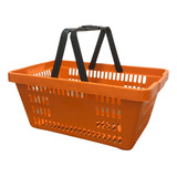 Kit 5 Cestas Plástica De Supermercado 15lts 