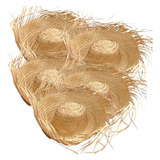 Kit 5 Chapéu De Palha Desfiado Adulto Festa Junina