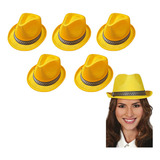 Kit 5 Chapéu Malandrinho Malandro Carnaval Samba Fantasia