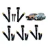 Kit 5 Cinto De Segurança Fusca Vw Transversal 2 Pontos