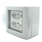 Kit 5 Cj Tomada Dupla 10amp Sobrepor A Prova D agua Ip55