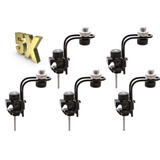 Kit 5 Clamp Suporte Microfone Microfonar Bateria Percussão