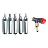 Kit 5 Co2 Bike Cilindro 16g Rosca 3 8 Mtb Speed Valvula