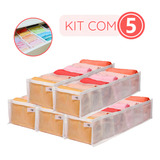 Kit 5 Colmeia Organizadora Roupas Bebe Fitness 6 Nichos Tela