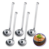 Kit 5 Conchas Grande Servir Inox Cozinha Sopa Feijão Cereais