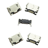 Kit 5 Conector Micro Usb V8 Para Tablet 5 Pinos 5 9mm