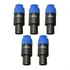 Kit 5 Conector Speakon Santo Angelo Macho Polos 4 Speaker