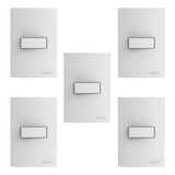 Kit 5 Conjunto 4x2 1 Interruptor Simples Soprano Atria