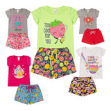 Kit 5 Conjunto Infantil Juvenil Menina Roupa Feminina 1 Ao 8
