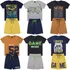Kit 5 Conjunto Infantil Menino 5 Camisetas + 5 Bermudas