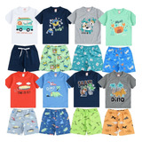 Kit 5 Conjunto Infantil Menino Shorts E Camiseta Atacado