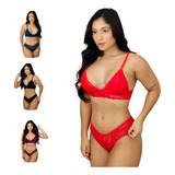 Kit 5 Conjunto Lingerie
