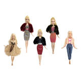 Kit 5 Conjuntos 5 Sapatos Para Boneca Barbie Fashion