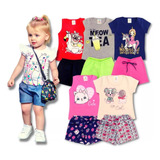 Kit 5 Conjuntos De Verão Menina Infantil E Juvenil Atacado