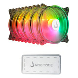 Kit 5 Cooler Fan Gamer 120mm Crystal Sound Transparente Argb