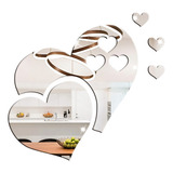 Kit 5 Corações Espelho De Coração Para Decoração Sala Quarto
