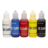 Kit 5 Cores De Pigmentos 3d Cure P Resina 3d Impressora 3d