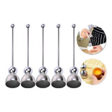 Kit 5 Cortador Abridor Tampa Corte Cascas Ovos Premium Inox