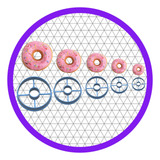 Kit 5 Cortadores De Donuts Rosquinhas 4 6 8 9 E 10 Cm