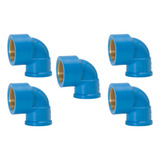 Kit 5 Cotovelo Joelho Lr Azul 25mm X 25mm 3 4x3 4 Fortlev