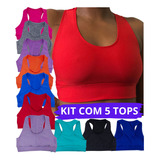 Kit 5 Cropped Top Nadador Fitness