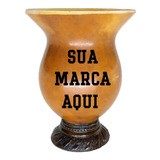 Kit 5 Cuia Chimarrão Grande Natural Pé Resina Personalizada