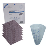 Kit 5 Curativo Alginato Prata Filme Transparente 1 Metro