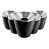 Kit 5 Cuspideiras Degustação Vinho C/ Tampa Inox 1,3l Balde