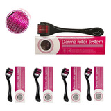 Kit 5 Dermaroller System Rolinho 540 Microagulha Pele Barba