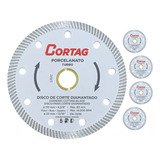 Kit 5 Discos Diamantados Cortag 4 Turbo 110mm F 20mm 60863